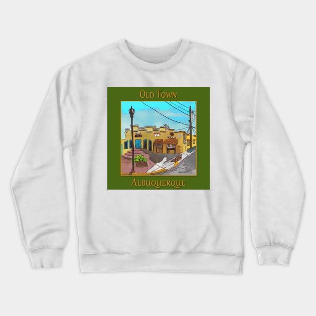 Store front in Old Town, Albuquerque New Mexico Crewneck Sweatshirt by WelshDesigns